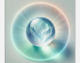 Reiki Healing Crystal Sphere Canvas | Spiritual Home Decor