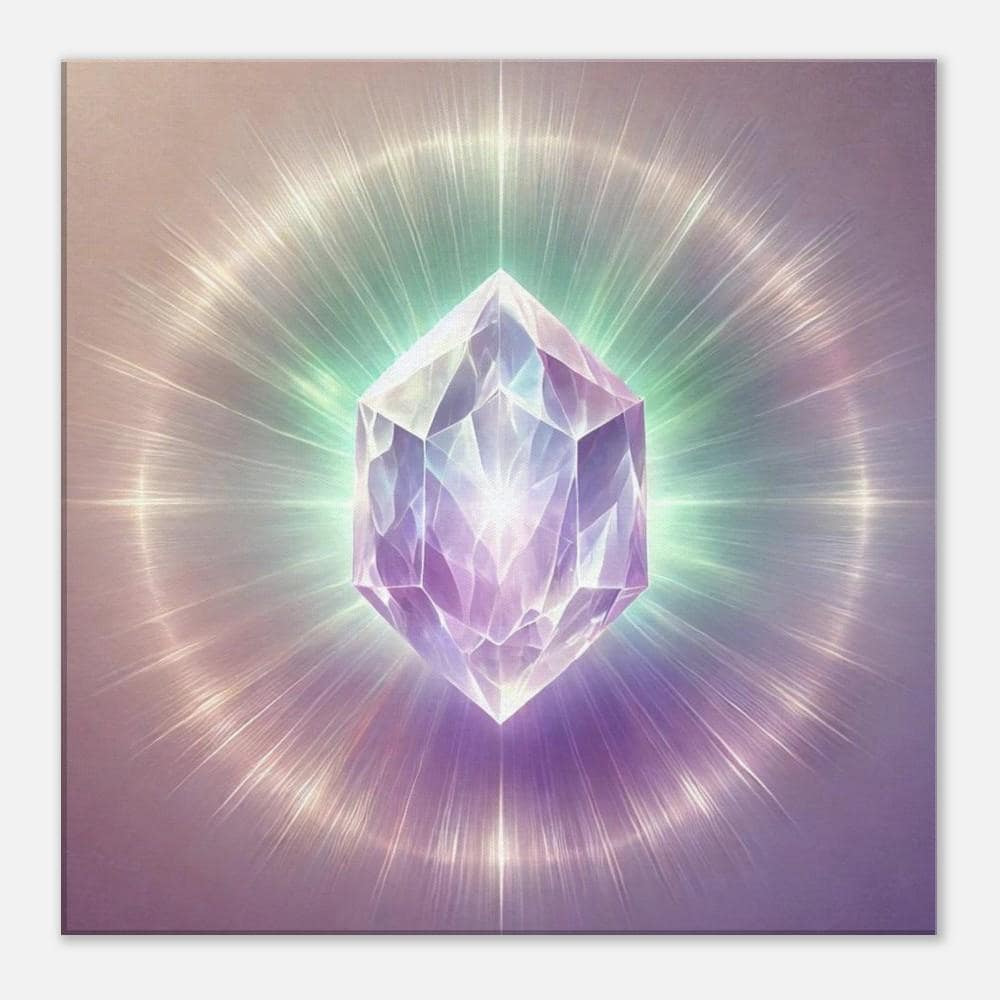 Reiki Healing Crystal Aura Canvas | Spiritual Energy Art for Meditation & Home Sanctuary Decor
