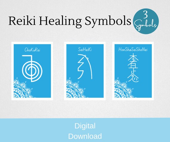 Reiki Symbols Printable Wall Art Energy Healing Reiki - Etsy