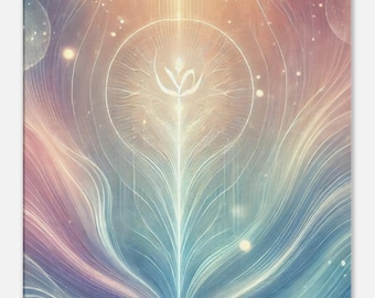 Reiki Healing Energy Canvas | Abstract Spiritual Wall Art | Calming Meditation Decor