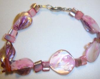 Pink Beaded Stone Bracelet