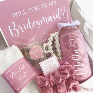 Bridesmaid Proposal Box, Personalized Bridesmaid Gift Set, Will You Be My Bridesmaid Gift, Maid of Honor Gift, Custom Bridesmaid Gift