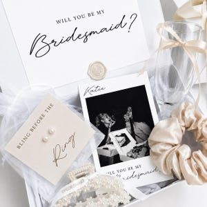 Brautjungfer Vorschlag Box, Benutzerdefinierte Brautparty Geschenkbox, Willst du meine Trauzeugin Geschenk sein, Benutzerdefinierte Brautjungfer Geschenk, Champagner Brautgeschenk
