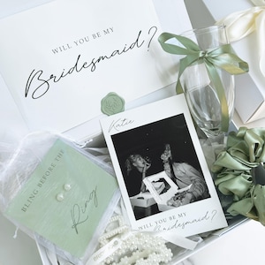 Bridesmaid Box, Bridesmaid Proposal Box Set, Will You Be My Bridesmaid Gift, Maid of Honor Gift, Personalized Cute Wedding Party Gift Box