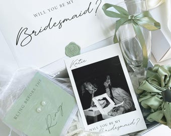 Bridesmaid Box, Bridesmaid Proposal Box Set, Will You Be My Bridesmaid Gift, Maid of Honor Gift, Personalized Cute Wedding Party Gift Box