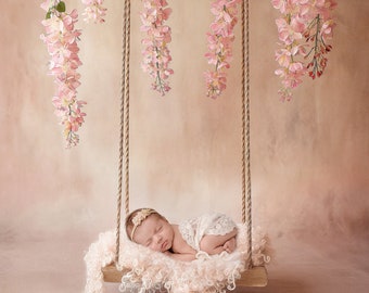 Newborn Digital Backdrop, Newborn Composite, Newborn Digital, Wisteria swing pink