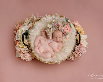 Newborn Digital Backdrop, Newborn Composite, Newborn Background, Floral backdrop, pastel flowers