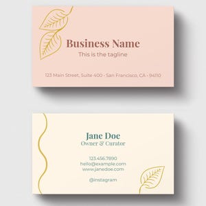Custom Business Card - Minimalist Gold and Cream – Matte – BC1-3.2