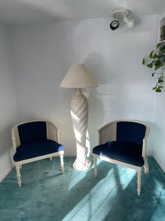 Set of 2 Vintage Plaster Spiral Floor Lamps LOCAL P U Etsy Canada