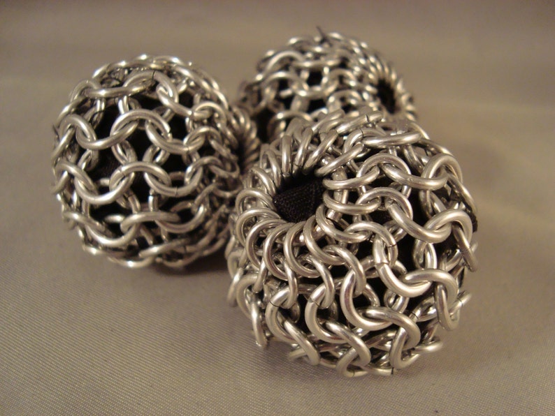 Chainmail Juggling Balls Set Of 3 Silver Aluminum | Etsy