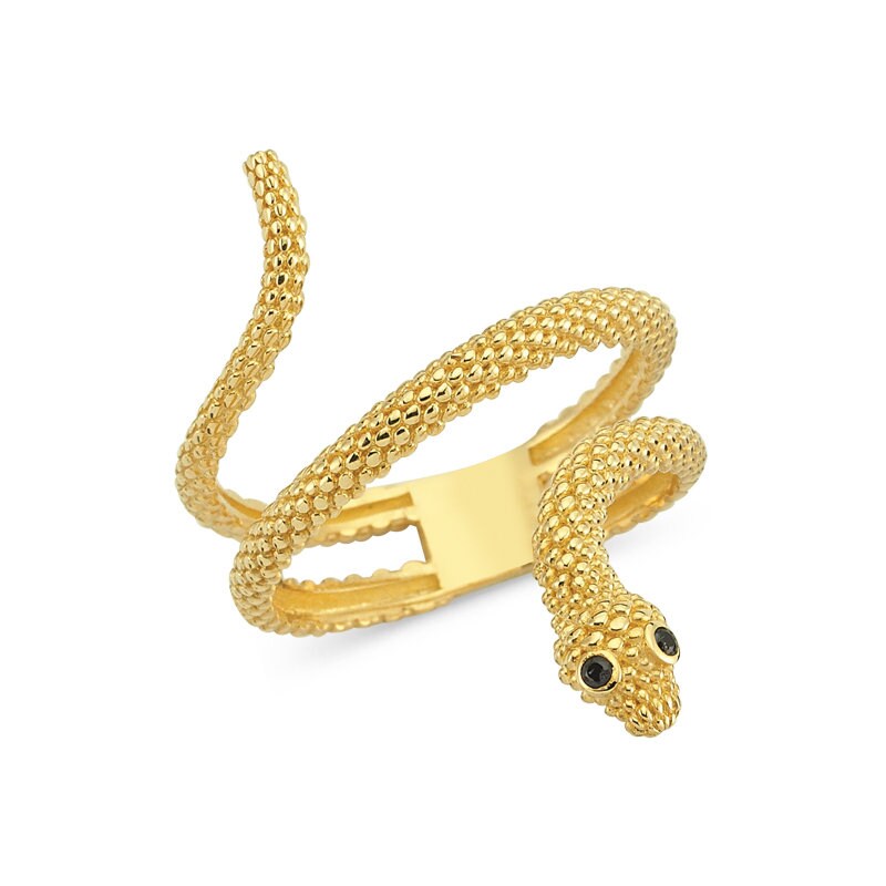 Snake 14k Solid Gold Ring Great Design by FİEMMA Wealthy Ring - Etsy