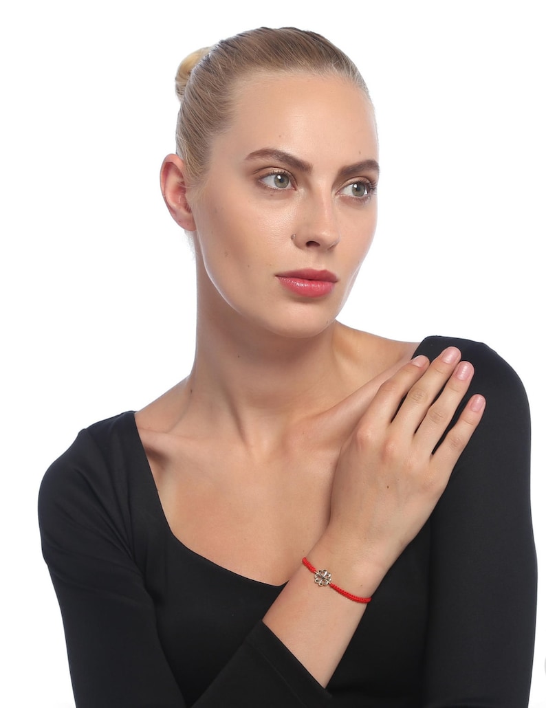 Four Leaf Clover 14k Solid Gold Bracelet