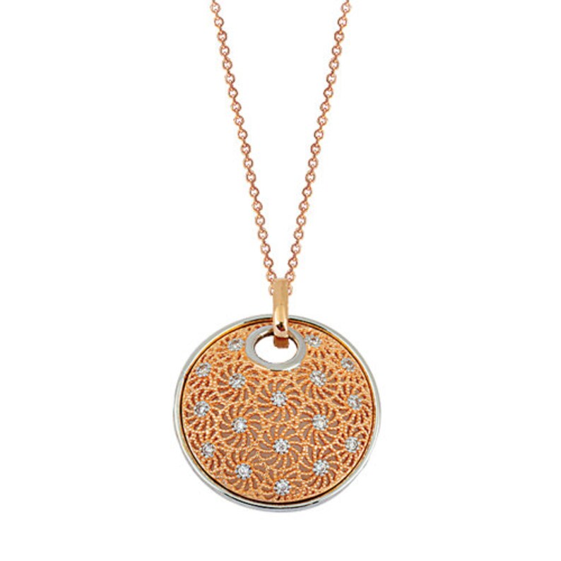 Joya 14k Solid Gold Necklace Rose Gold White Gold Great Design