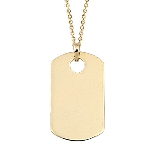 Gold Metal Dog Tag Necklace, 1993