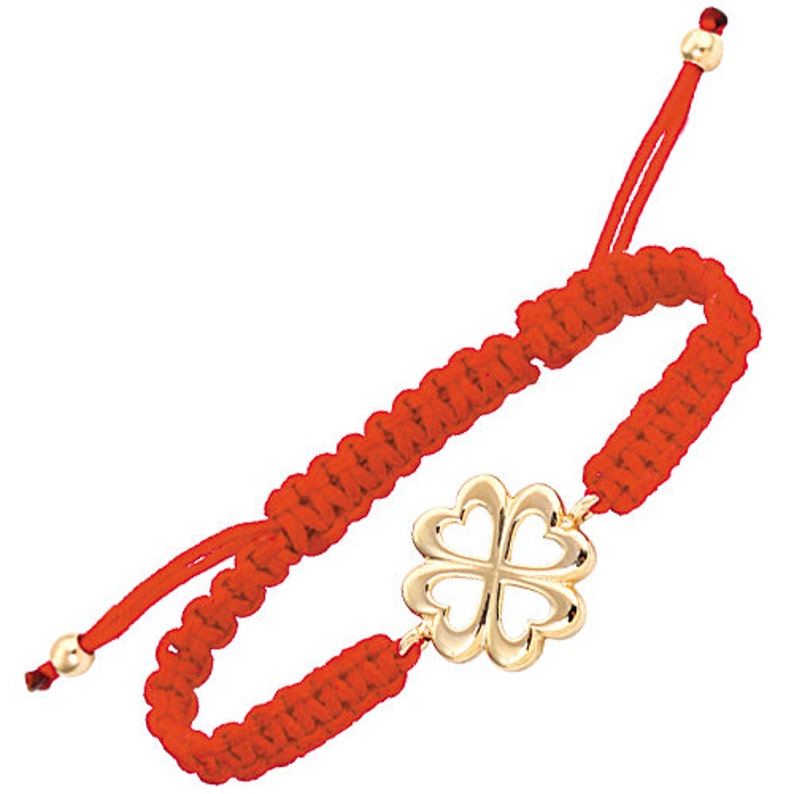 Four Leaf Clover 14k Solid Gold Bracelet