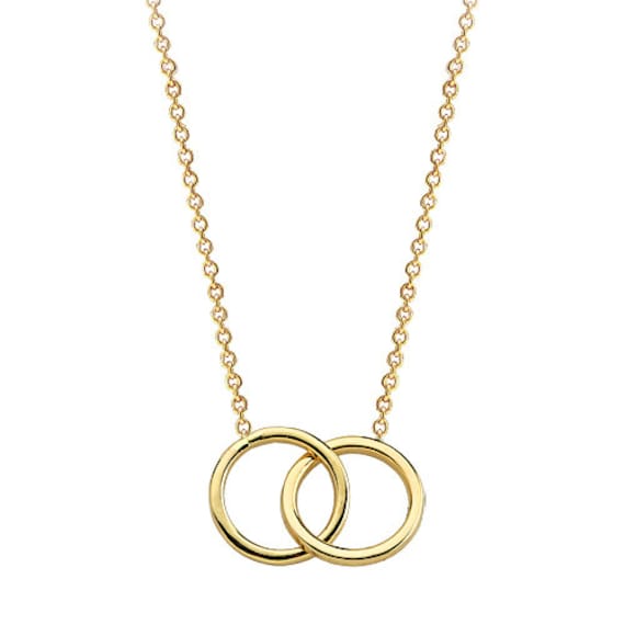 Necklace with 2 interlocking rings deals