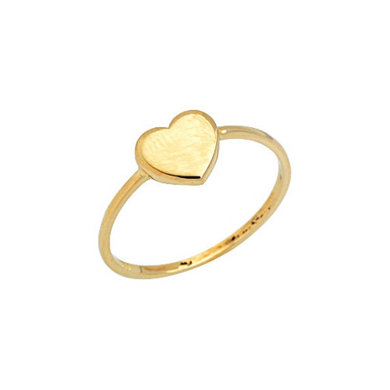 Heart 14k Solid Gold Ring Best Gift Dainty Ring Cute Simple - Etsy
