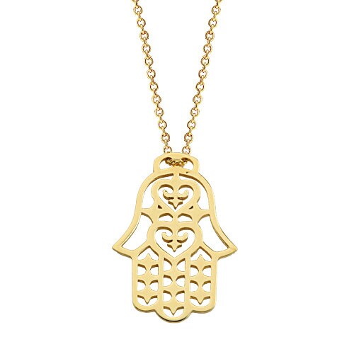 Hamsa 14K Solid Gold Necklace Fine Jewellery by Fiemma Hand of - Etsy