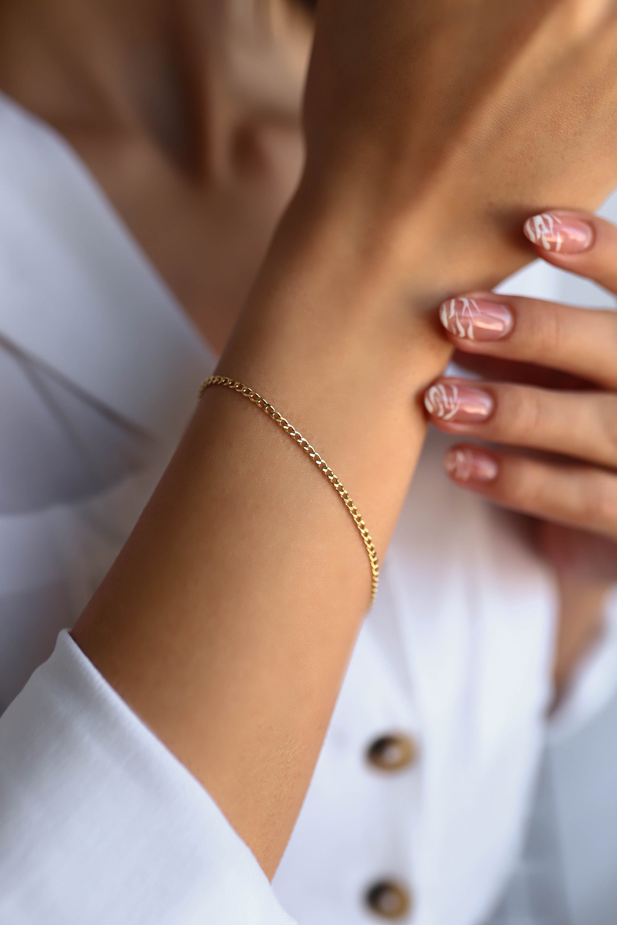【オシャレ】MEJURI メジュリ Double Curb Chain ブレスレット Mejuri double curb chain bracelet