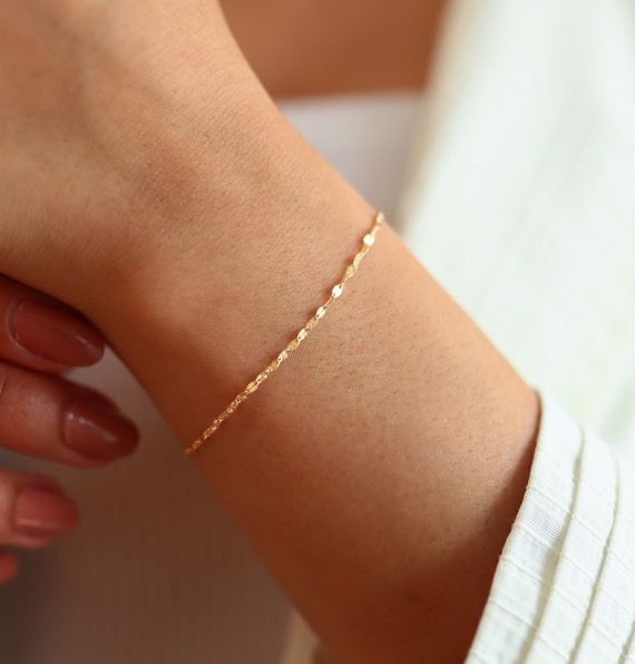 Baby Gold Mirror Chain Bracelet