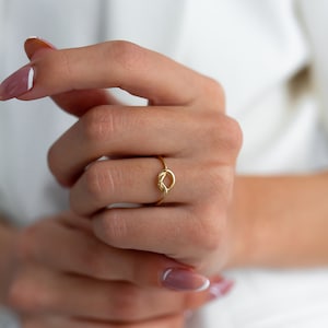 Knot 14k Solid Gold Ring, Delicate Gold Ring,Knot Ring,Eternity Ring, Uniq Design, Great Gift For Her