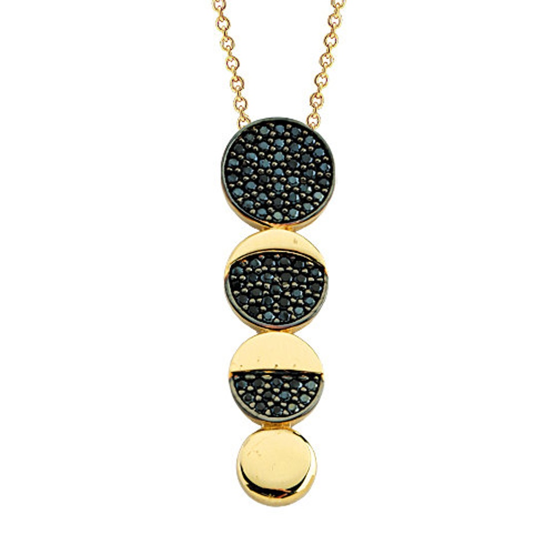 All Moon Phases 14K Solid Gold Necklace Fine Jewellery by - Etsy
