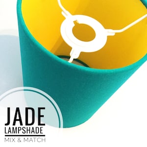 Jade Green Mix & Match Lampshade | Ceiling Shade | Table Lamp | Drum Lampshade | Pendant Lampshade | Emerald | Lighting | Colour pop