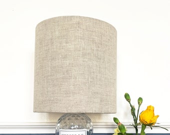 Linen lampshade - Oatmeal | Ceiling Shade | Table Lamp | Drum Lampshade | Pendant Lampshade | Lighting | Natural Fabric