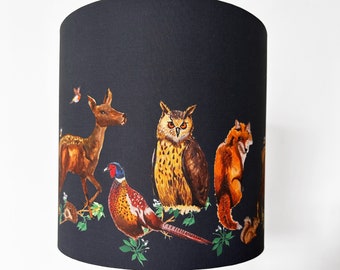 Woodland Animal Lampshade | Owl | Fox | Deer | Pheasant | Lamp | Pendant | Hedgehog | Squirrel | Robin | Bird | Lighting