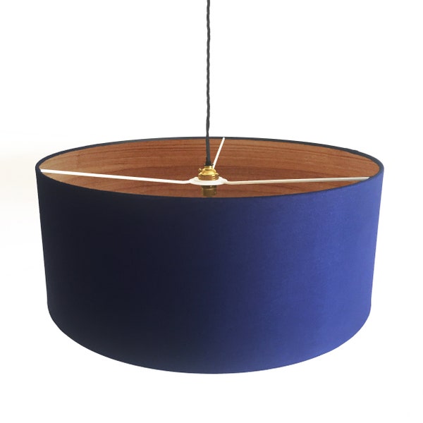 Wooden Lined lampshade | Ceiling Shade | Table Lamp | Drum Lampshade | Pendant Lampshade | warm wood | Wood lighting | Oak wood