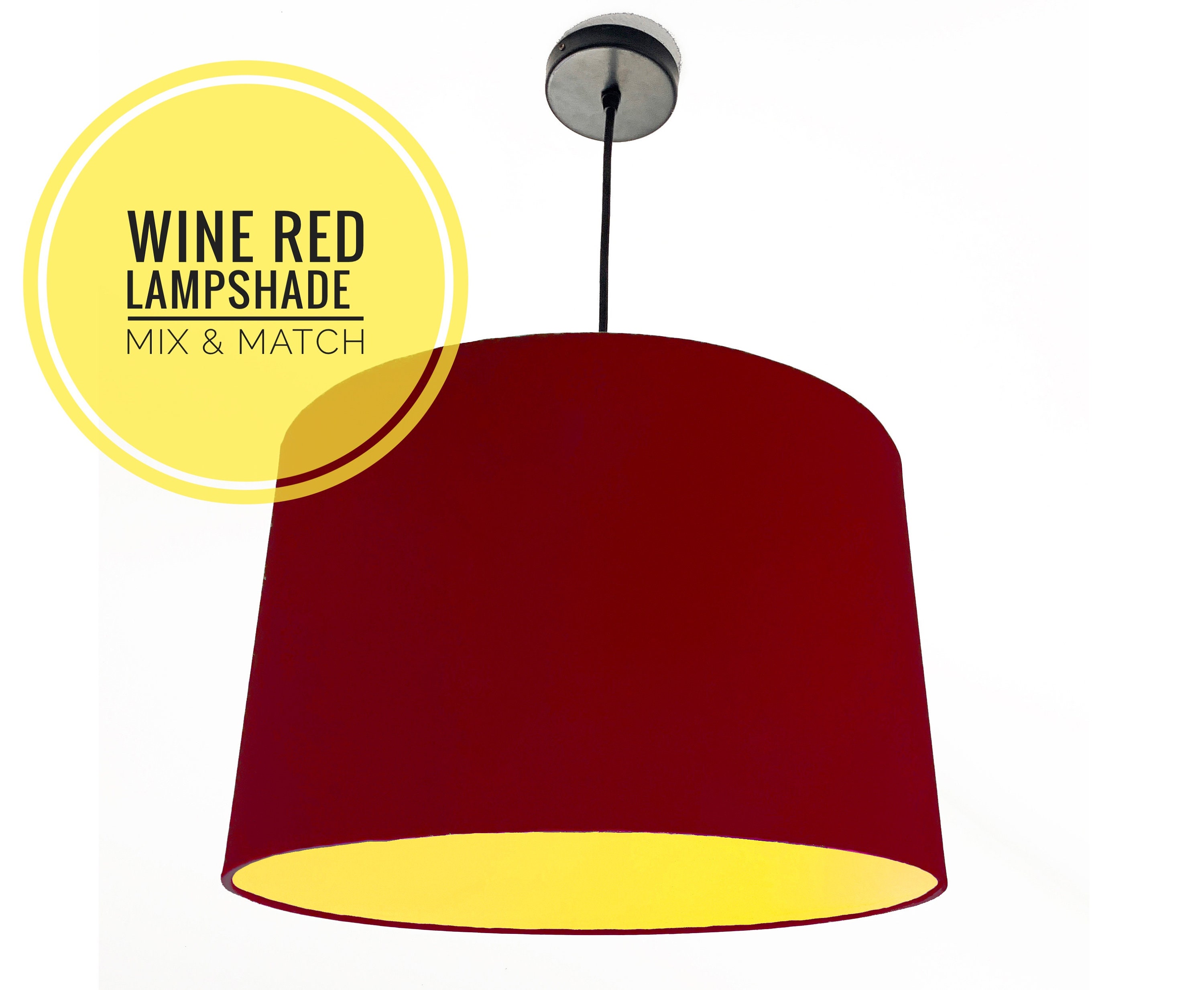 Wine Red Lampshade Mix & Match Ceiling Shade Table Lamp - Etsy Canada