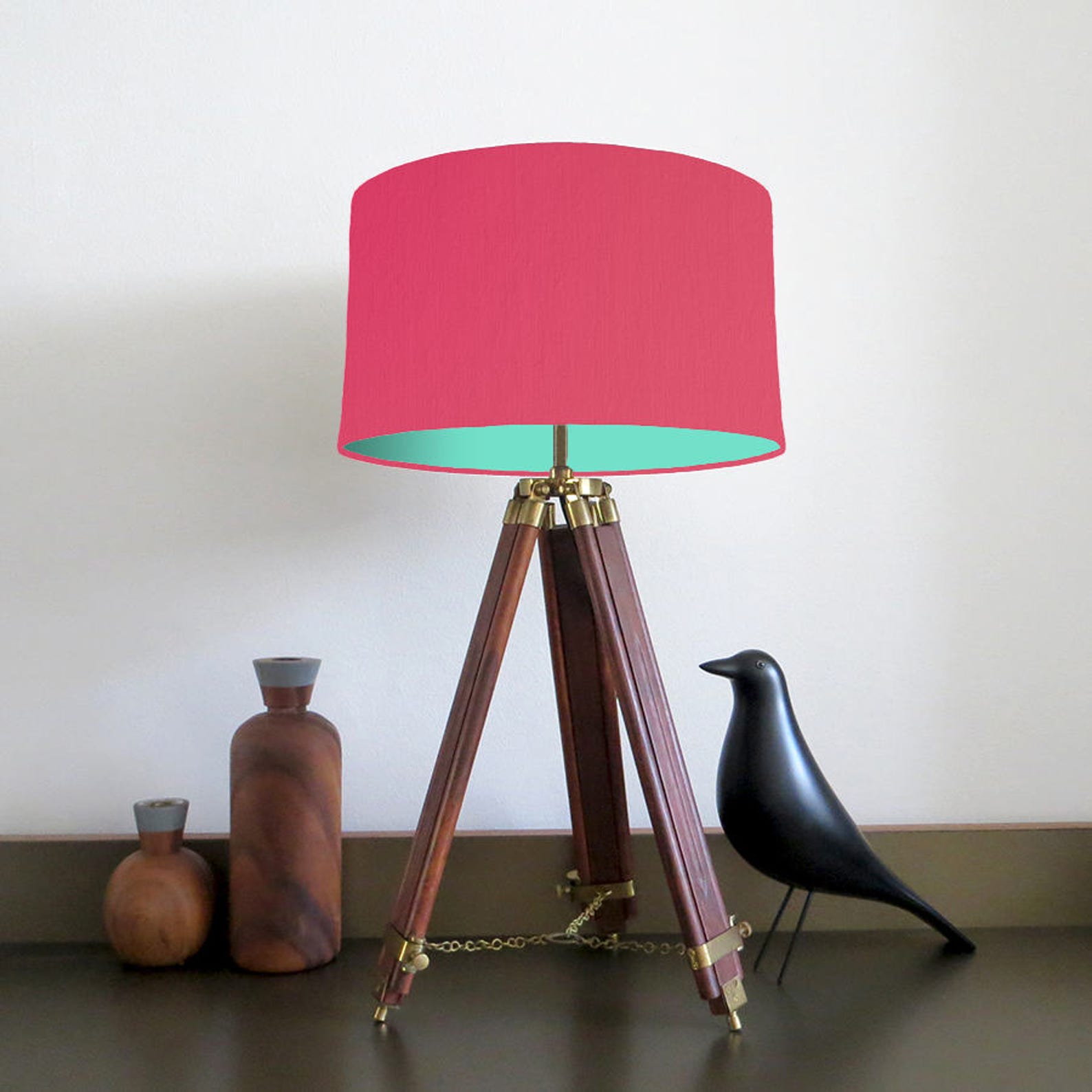 Cerise Pink Lampshade Mix & Match Ceiling Shade Table - Etsy