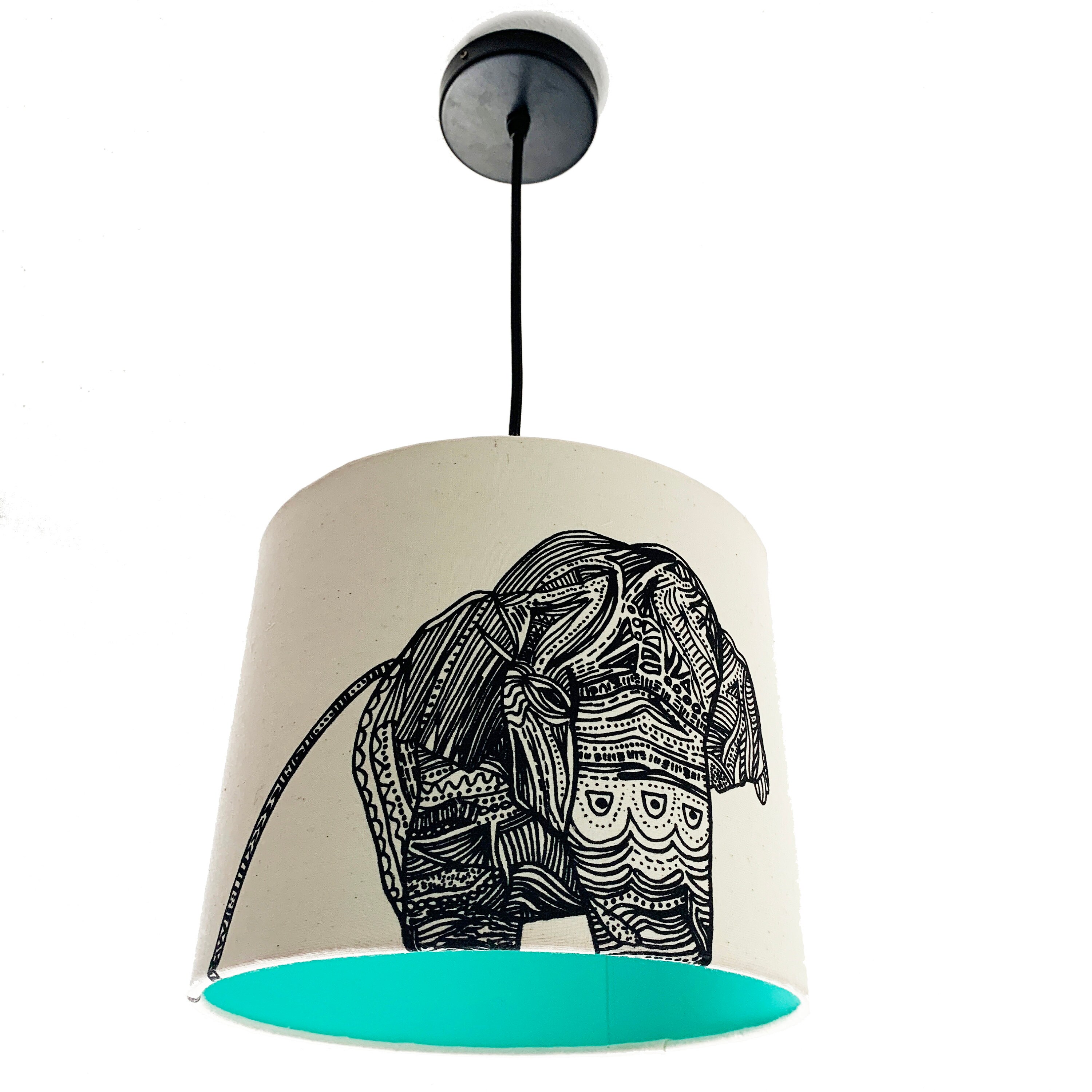Elephant lampshade with a choice of 27 lining colours and Etsy