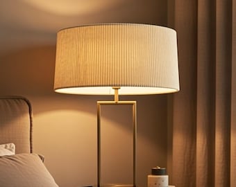 Corduroy Lampshade - white lining | Ceiling Shade | Table Lamp | Drum | Pendant | Made in the UK