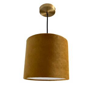 Mustard Velvet Lampshade | Ceiling Shade | Table Lamp | Pendant Lampshade | Drum Lampshade | Floor Lamp | Luxury Lampshades