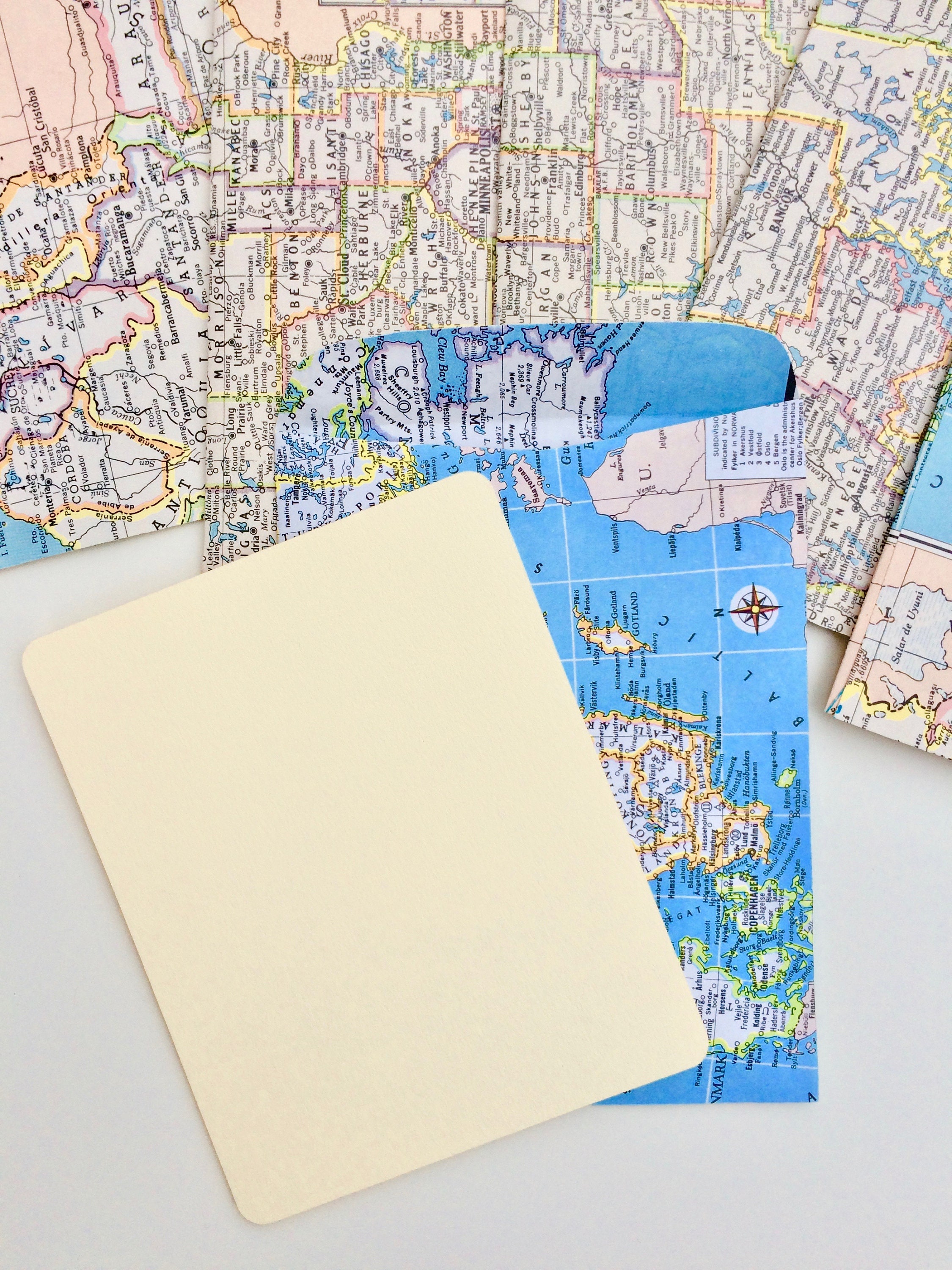 Map Stationery Wedding Invitation Map Them 10 Unique | Etsy