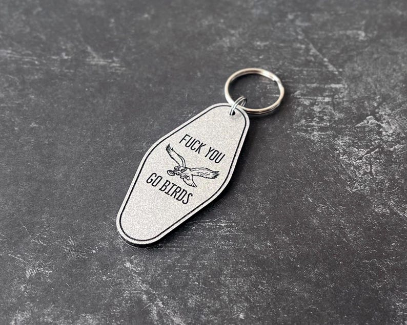 Philadelphia Eagles keychains, hand painted Philly sports keychain, sassy Eagles fan gift, Go Birds keychain, acrylic football accessories afbeelding 4