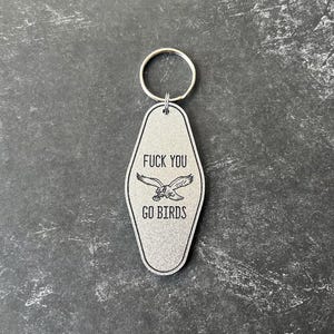 Philadelphia Eagles keychains, hand painted Philly sports keychain, sassy Eagles fan gift, Go Birds keychain, acrylic football accessories F**k You Go Birds