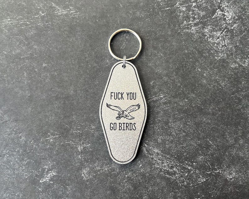Philadelphia Eagles keychains, hand painted Philly sports keychain, sassy Eagles fan gift, Go Birds keychain, acrylic football accessories F**k You Go Birds