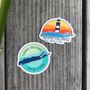 Long Island New York Stickers Set of 2