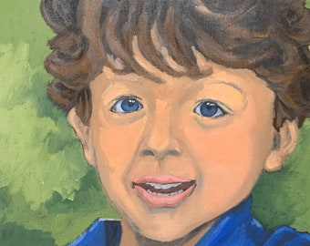 Custom Oil Painting Portrait, Personalized Child Keepsake