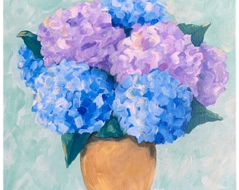 Bountiful Blossoms Hydrangea Archival Art Print