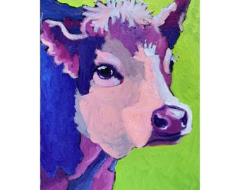 Moo Says the Cow Archival Print
