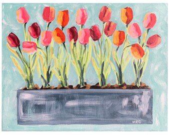 Spring Time Tulips Archival Art Print