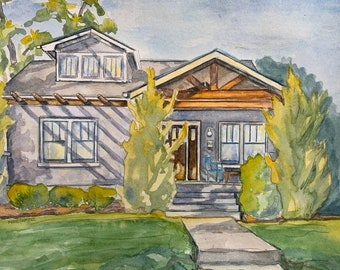 Custom Watercolor House Paintings
