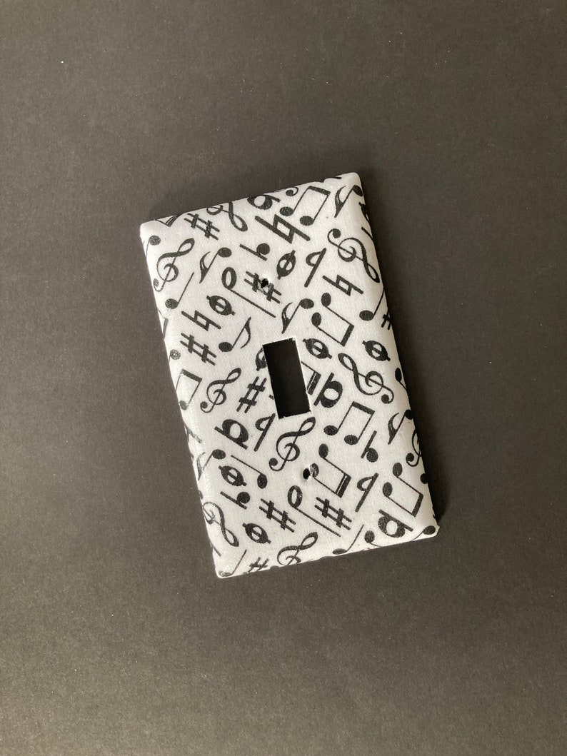 Music Note Light Switch Cover Outlet Cover Home Decor Music Room Black ...