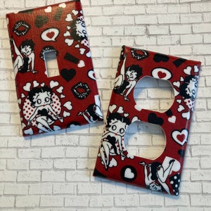 Betty Boop,, Light Switch Plate Cover, Outlet Cover,  Hollywood Decor