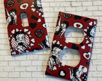 Betty Boop,, Light Switch Plate Cover, Outlet Cover,  Hollywood Decor