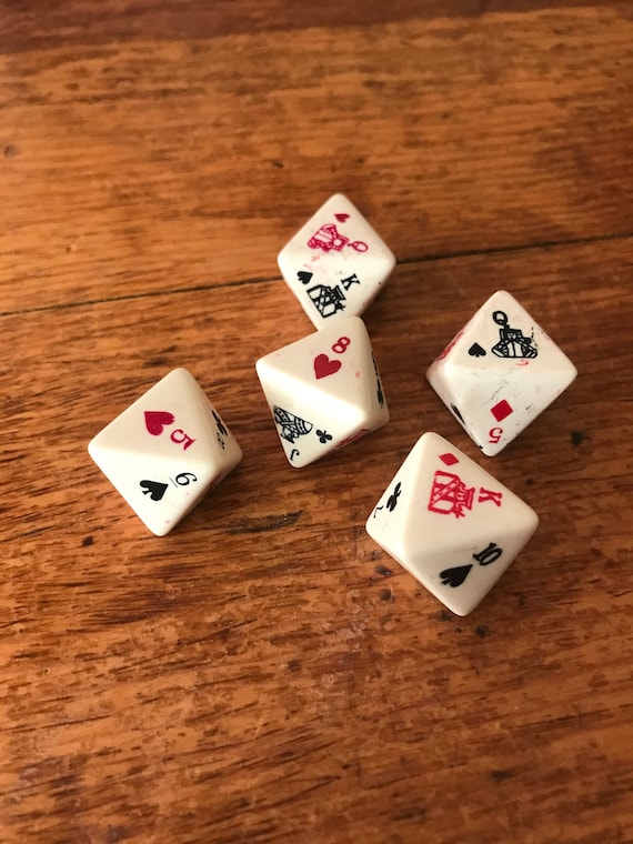 Vintage Marlboro Poker Dice Set Leather Pouch 1990's Phillip
