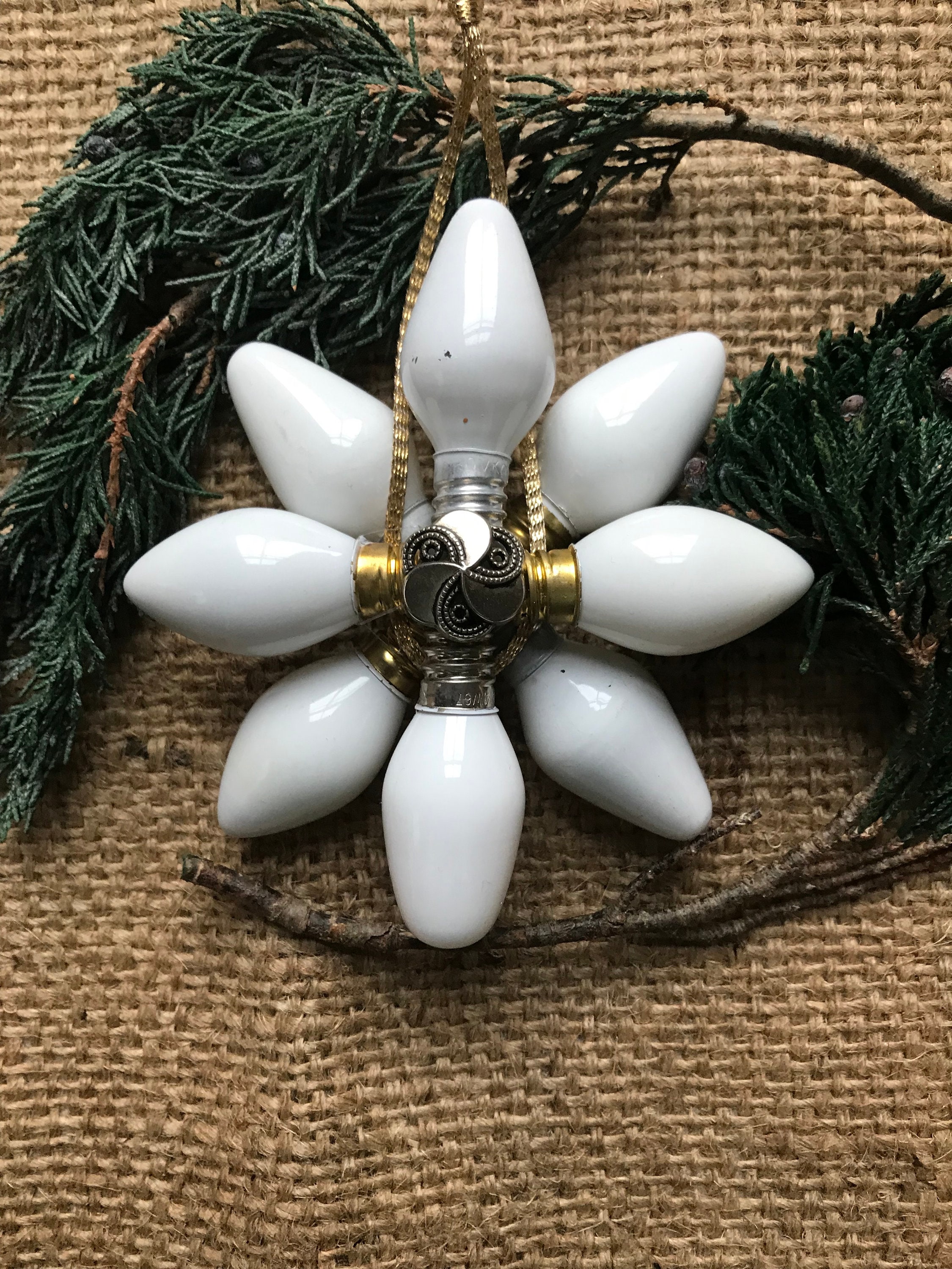 Christmas Light Bulb Ornament Vintage Style Christmas | Etsy